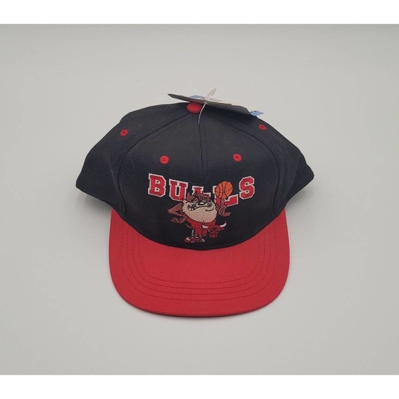 Vintage Chicago Bulls Looney Tunes Youth Snapback Cap W Tags Taz FreshCaps NBA - Picture 1 of 12